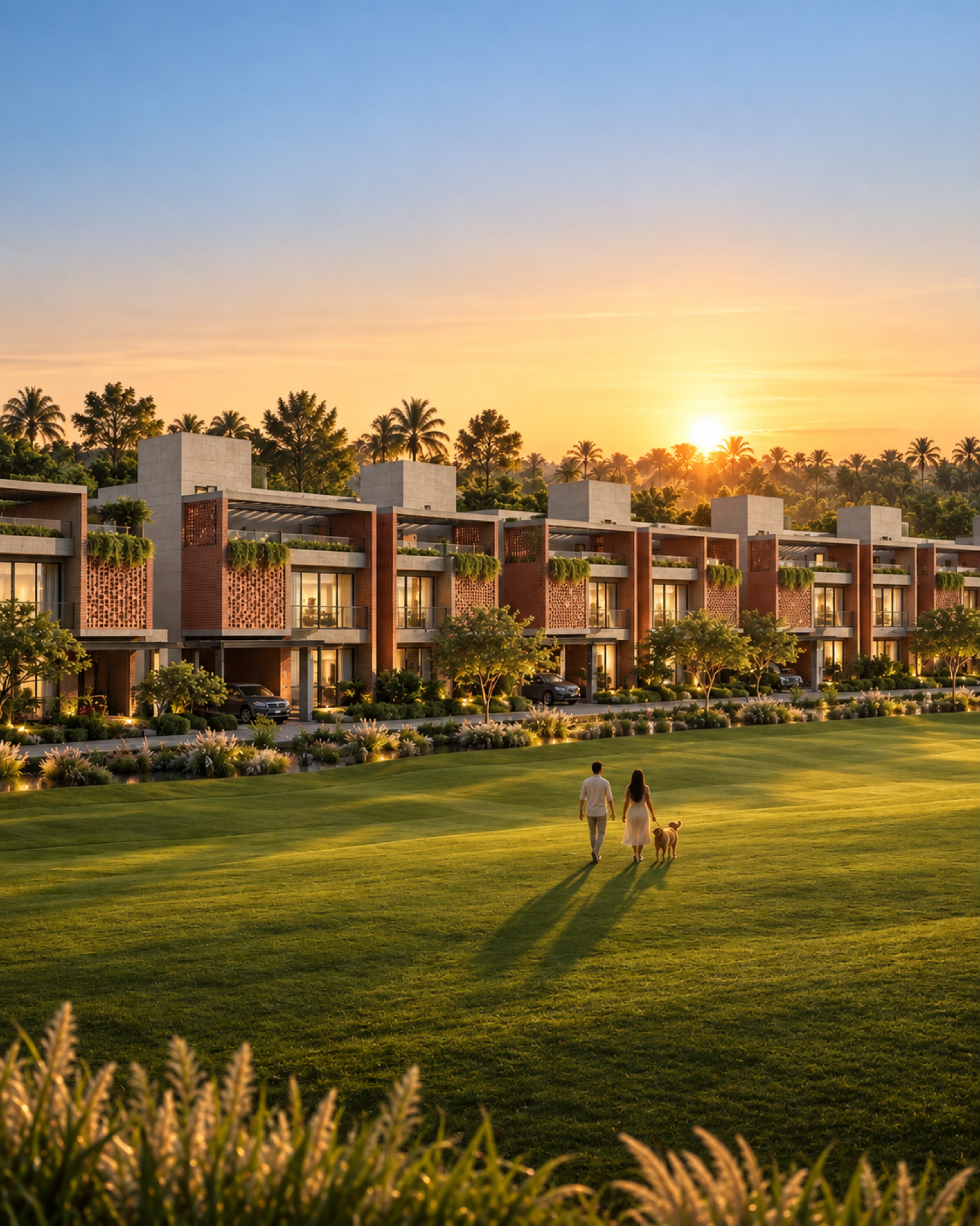 Skycourt villas at sunset